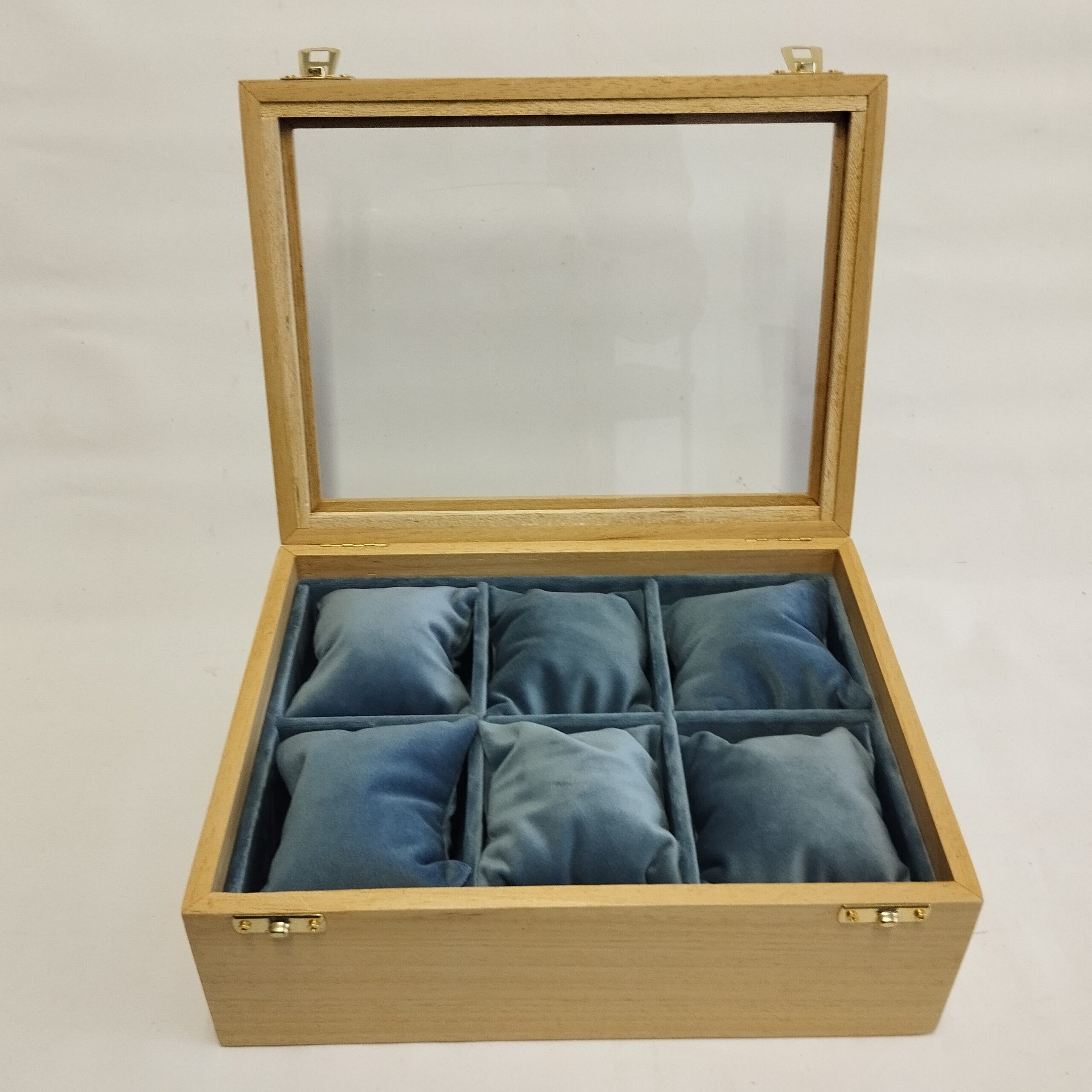 Excellence Reserve: Handcrafted Italian Wooden Case for 6 Wristwatches  (NAT-AV) - Coins&More