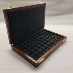 Handcrafted wooden case with velvet interior for gems and precious stones - Coins&More.